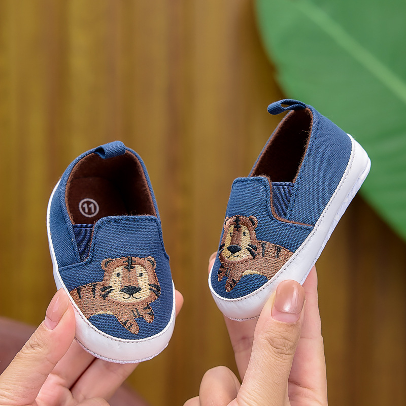 Dječje platnene tenisice za bebe 0–12 mjeseci: slatke crtane slip-on tenisice s mekanom potplatom