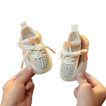 Unisex detské topánky jar–jeseň, dýchajúci vrchný diel z PU, mäkká podrážka, šnúrky vpredu, pruhovaný vzor