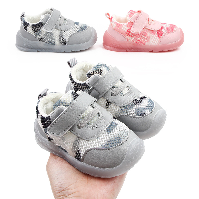 Unisex dječje tenisice za prve korake s prozračnim mrežastim gornjim dijelom, Velcro kopča, protuklizna potplata, model 2740