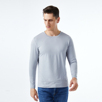 Мъжка долна риза за есенно-зимния сезон, тънък материал, Slim fit, дълъг ръкав, топъл