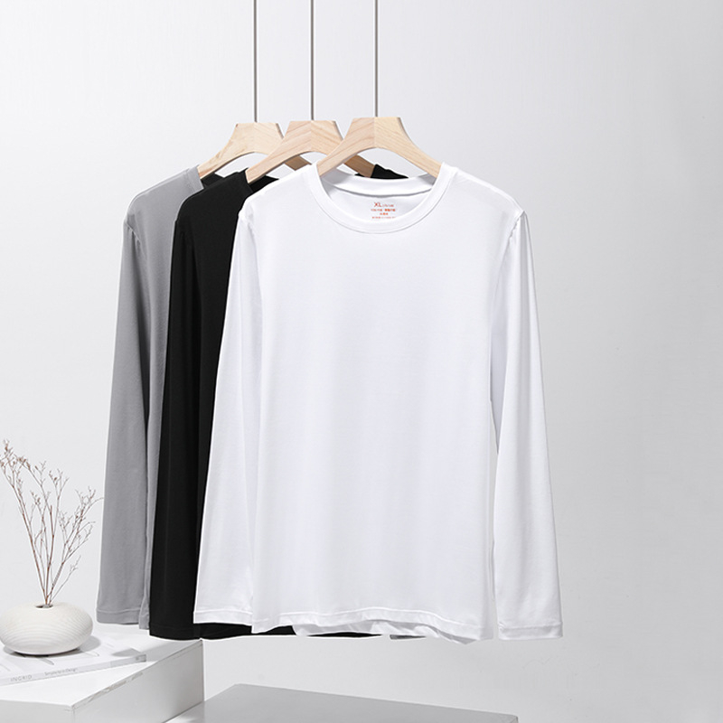 Мъжка долна риза за есенно-зимния сезон, тънък материал, Slim fit, дълъг ръкав, топъл