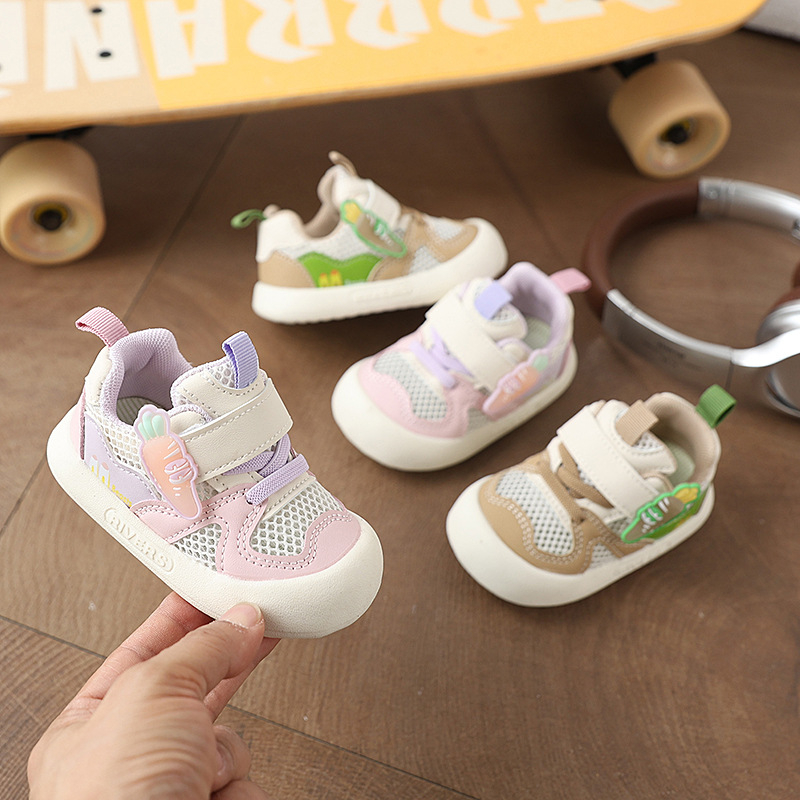 Dišne cipele za bebe i malu djecu 12–36 mjeseci, s Velcro zatvaračem – prozračan mrežasti gornji dio, mekana protuklizna potplat, za proljeće i ljeto
