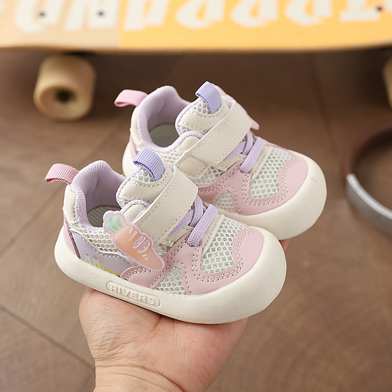 Dišne cipele za bebe i malu djecu 12–36 mjeseci, s Velcro zatvaračem – prozračan mrežasti gornji dio, mekana protuklizna potplat, za proljeće i ljeto