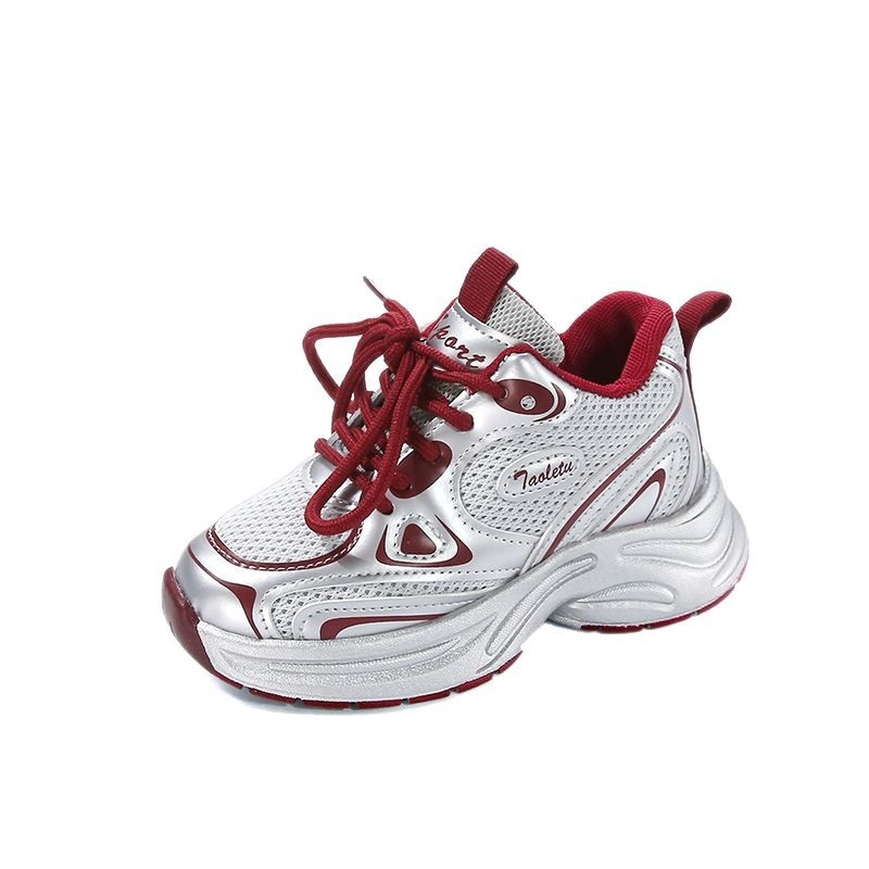 Detské bežecké tenisky z priedušného sieťovinového materiálu, ľahká podrážka, unisex, jar–jeseň 2025