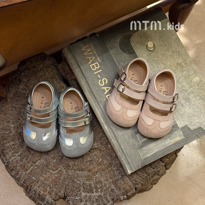 Детски принцески обувки с меки подметки, квадратен нос, лепенка Velcro