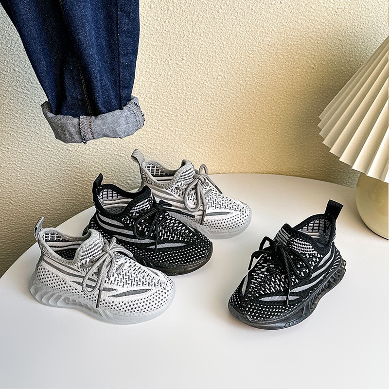 Proljeće 2025 Dječje protuklizne Flyknit Coconut tenisice – Velcro, za vanjske šetnje, ležerno, uzrast 12–36 mjeseci