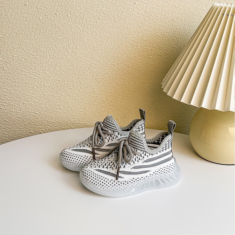 Proljeće 2025 Dječje protuklizne Flyknit Coconut tenisice – Velcro, za vanjske šetnje, ležerno, uzrast 12–36 mjeseci