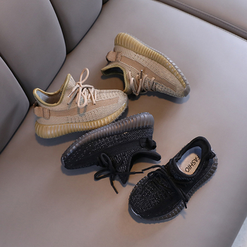 Detské kokosové tenisky s priedušnou Flyknit hornou časťou, na jar a jeseň, ľahké, protišmykové