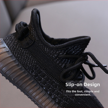 Detské kokosové tenisky s priedušnou Flyknit hornou časťou, na jar a jeseň, ľahké, protišmykové