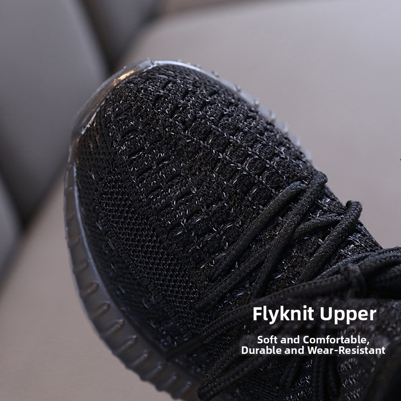 Detské kokosové tenisky s priedušnou Flyknit hornou časťou, na jar a jeseň, ľahké, protišmykové