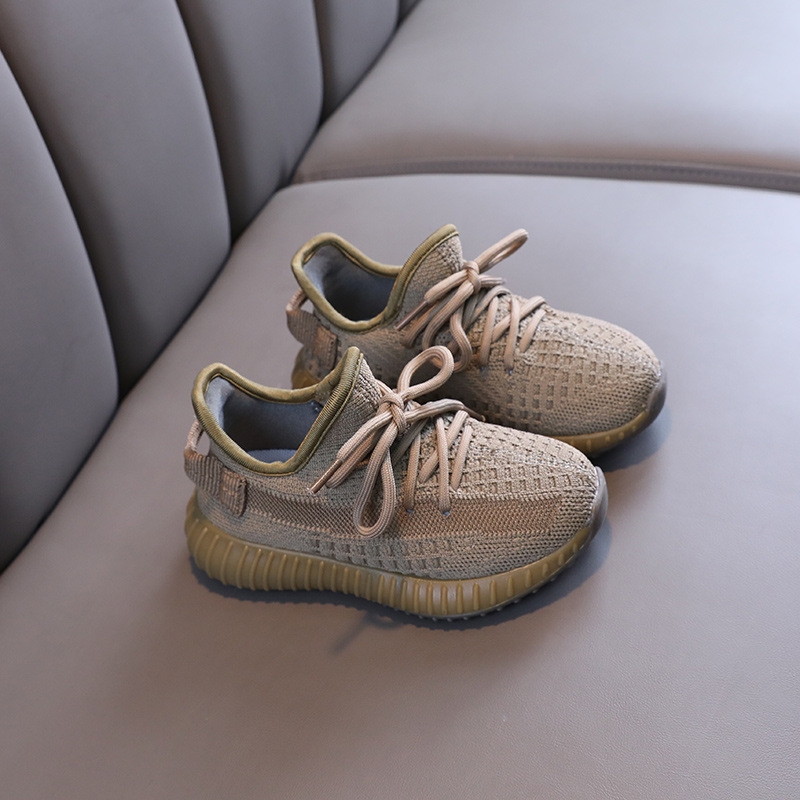 Detské kokosové tenisky s priedušnou Flyknit hornou časťou, na jar a jeseň, ľahké, protišmykové