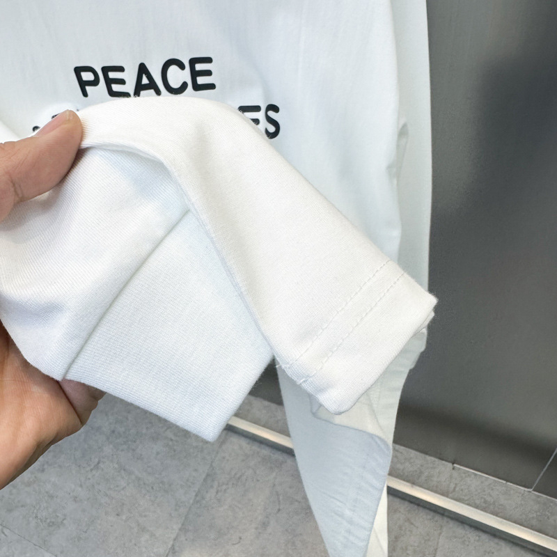Proljetno muško T-shirt dugih rukava, slobodan kroj, grafika patke, okrugli izrez, pamuk, šifra B2CPD4338