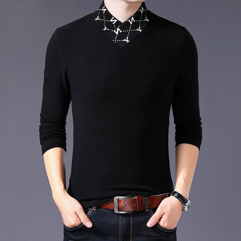 Na skladištu: muška duga rukava polo majica od pamuka, s izvezenim slovima, slim fit