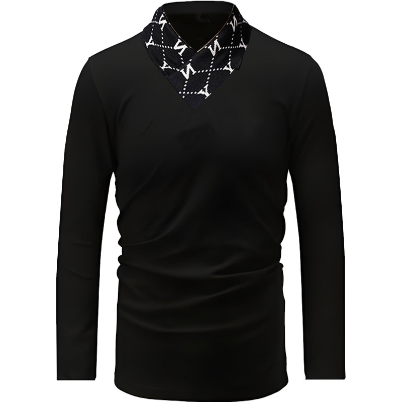 Na skladištu: muška duga rukava polo majica od pamuka, s izvezenim slovima, slim fit