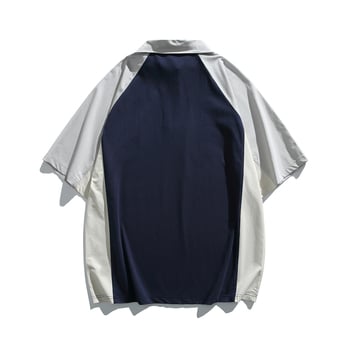 Polo majica kratkih rukava, udobnog kroja, print u blok bojama, japanski stil, muški ljetni polo 2026