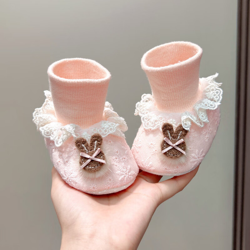 Set cipela i čarapa za bebe za djevojčice, 6–12 mjeseci, mekana potplat, prozračan pamuk gornja strana, protuklizna podloga, jednobojno, sladak akademski stil