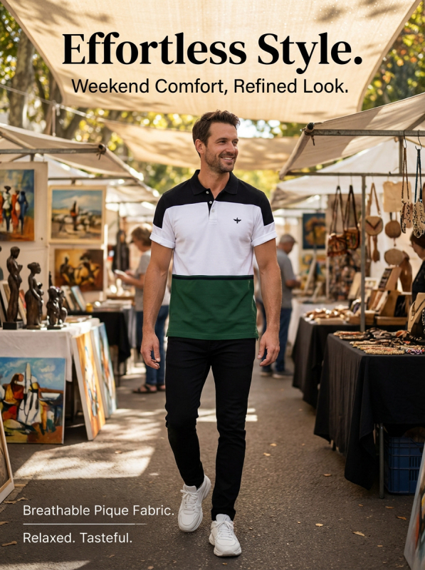 Avinexus muška polo majica s prugama, slim fit, kratkih rukava, 95% pamuk, vezenje, ljeto 2026