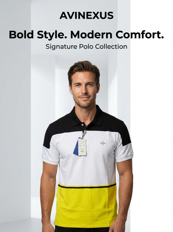 Avinexus muška polo majica s prugama, slim fit, kratkih rukava, 95% pamuk, vezenje, ljeto 2026