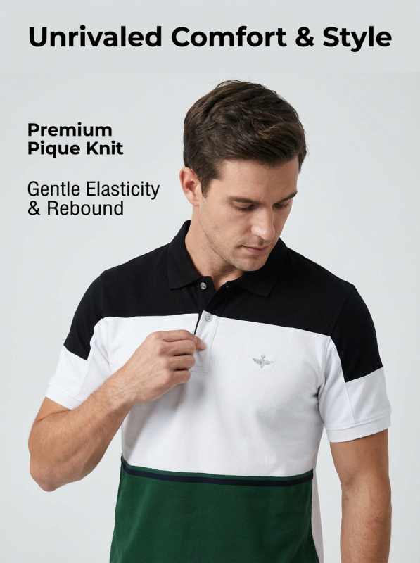 Avinexus muška polo majica s prugama, slim fit, kratkih rukava, 95% pamuk, vezenje, ljeto 2026