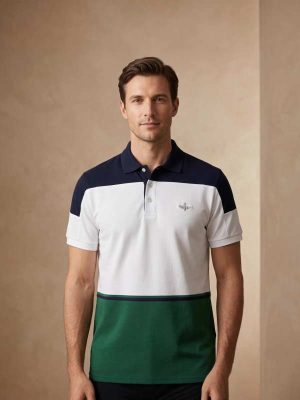 Avinexus muška polo majica s prugama, slim fit, kratkih rukava, 95% pamuk, vezenje, ljeto 2026