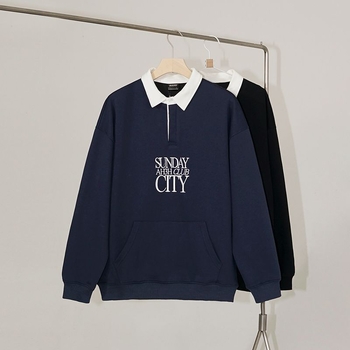 MYQ мъжко памучно поло с дълъг ръкав и яка тип поло, бродирани букви, пролетен ежедневен стил