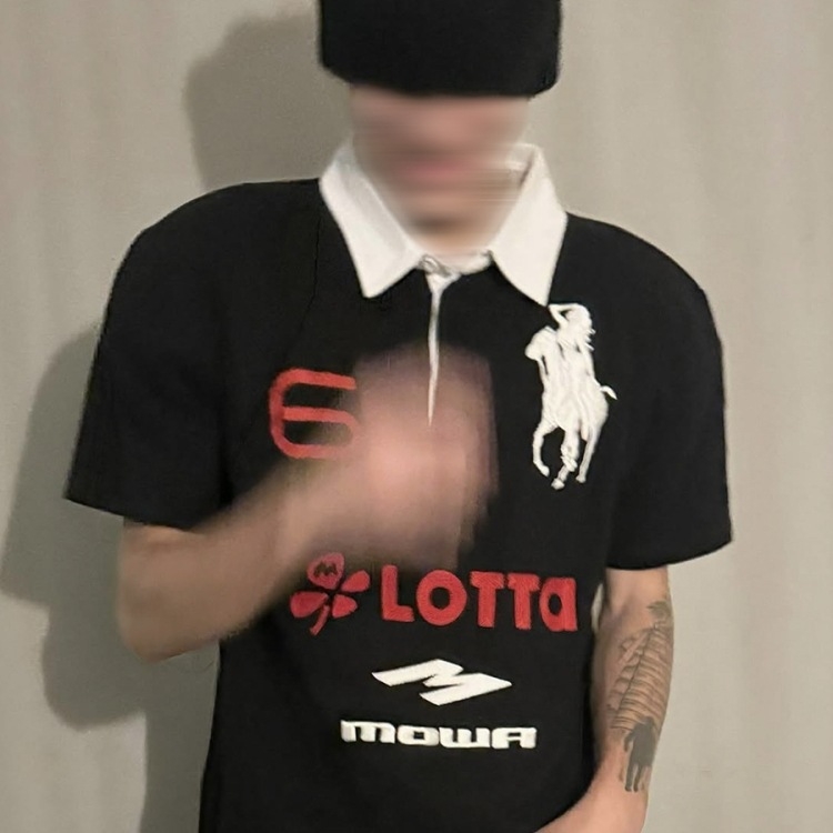 Muška polo majica s Lauren izvezenim logom, ulični stil, američki retro, ljeto