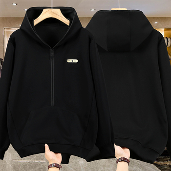 Мъжки худи суитшърт за пролет и есен 2025 – свободен силует, плюс размер