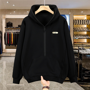 Мъжки худи суитшърт за пролет и есен 2025 – свободен силует, плюс размер