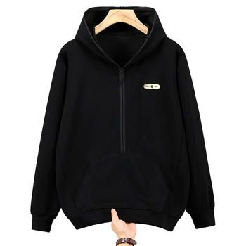 Мъжки худи суитшърт за пролет и есен 2025 – свободен силует, плюс размер