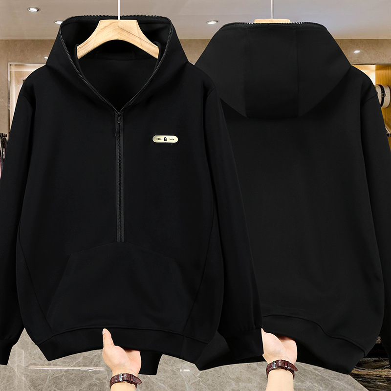 Мъжки худи суитшърт за пролет и есен 2025 – свободен силует, плюс размер