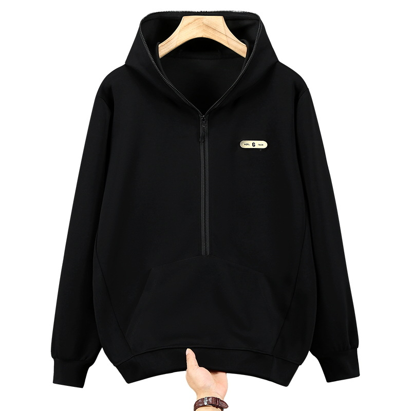 Мъжки худи суитшърт за пролет и есен 2025 – свободен силует, плюс размер