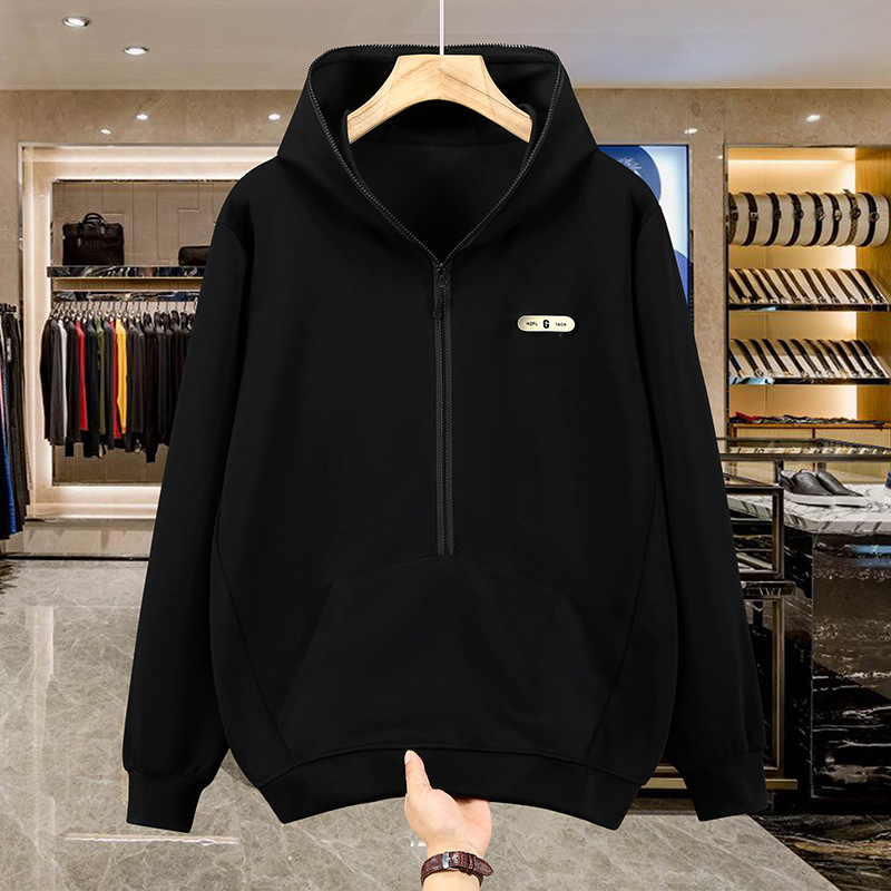 Мъжки худи суитшърт за пролет и есен 2025 – свободен силует, плюс размер