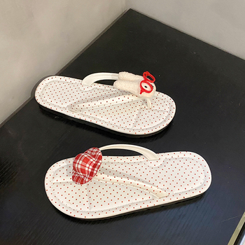 Slatke ženske papuče s motivom zeke, ljetne sandale s točkicama, mekana podloga, udobne za plažu