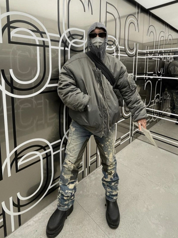 GRAILZ FK мъжко памучно подплатено яке, свободна кройка, уличен стил, едноцветно, casual
