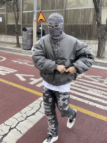 GRAILZ FK мъжко памучно подплатено яке, свободна кройка, уличен стил, едноцветно, casual