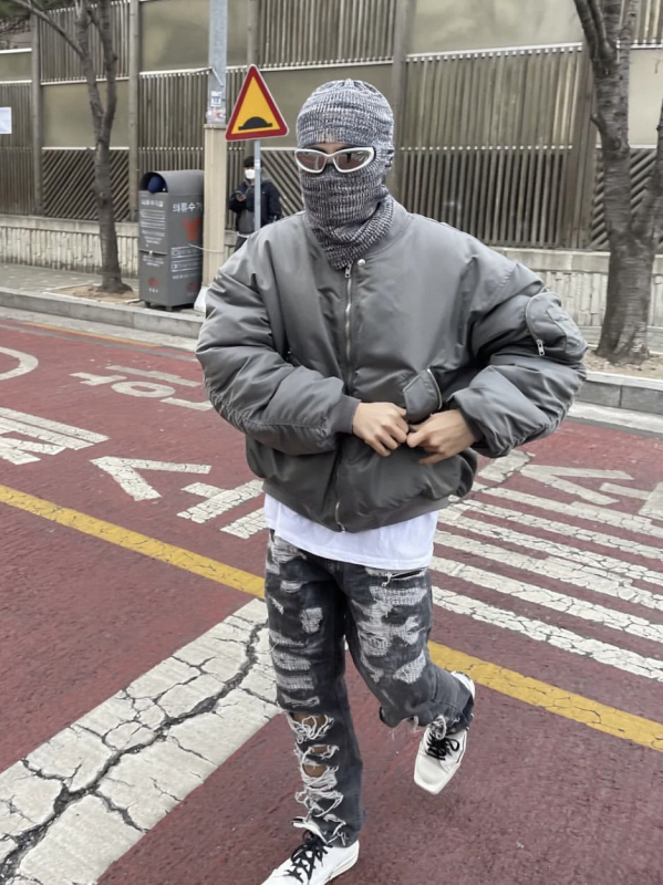 GRAILZ FK мъжко памучно подплатено яке, свободна кройка, уличен стил, едноцветно, casual