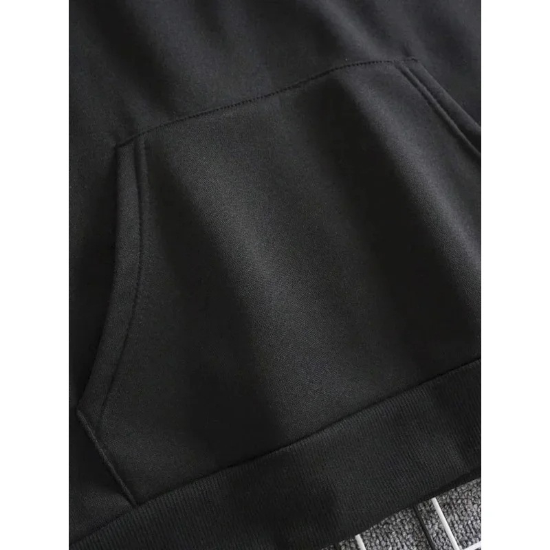 Европейски и американски стил мъжки суитшърт с буквен принт, готик дизайн, модерен градски уличен стил, есен 2025