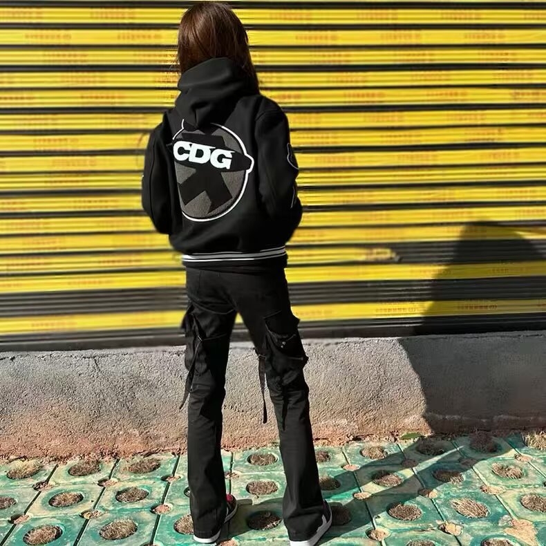 Мъжко бейзболно яке с бродерия, американски стил, пролет 2025, Slim fit
