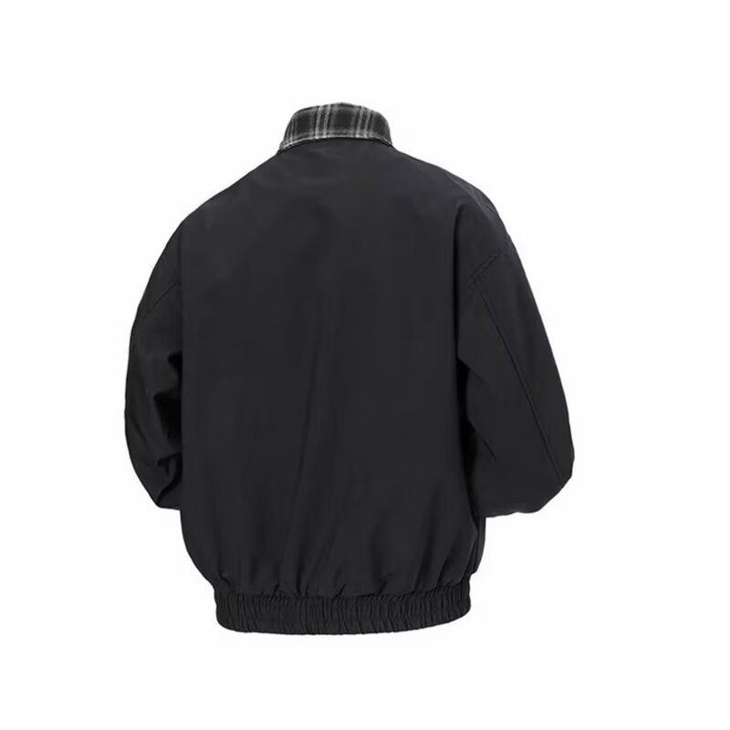 Американски стил кафяв Harrington яке за мъже, пролет, тънък силует, без качулка, ревер notch