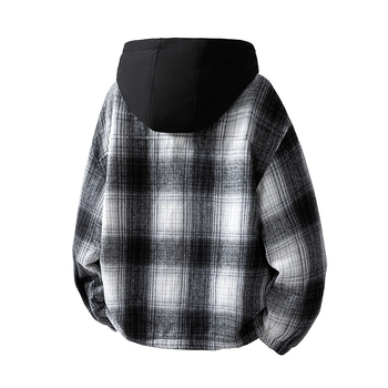 Есенно-зимно мъжко яке-кардиган с ревър в ретро стил, подплатено флисом