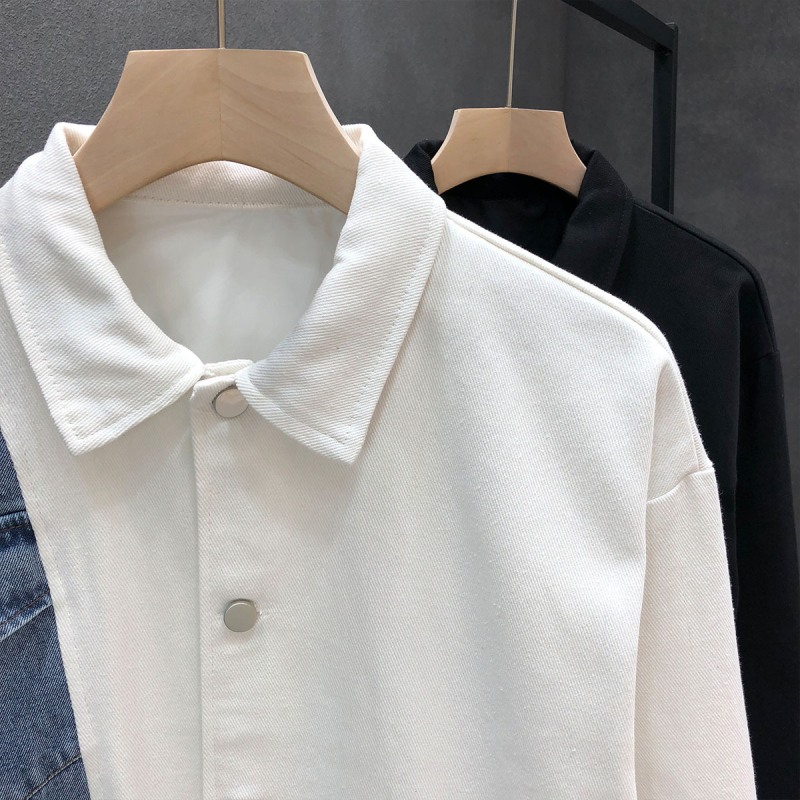 Мъжко есенно дънково яке с патчворк дизайн, стилно ежедневно облекло