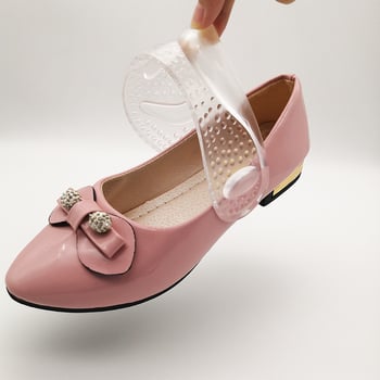 PU стелки за жени, 3/4 дължина, двойна аркова опора, силиконова подплата, удебелени за облекчаване на болката, масаж, сърдцевидна форма за високи токчета