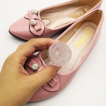 PU стелки за жени, 3/4 дължина, двойна аркова опора, силиконова подплата, удебелени за облекчаване на болката, масаж, сърдцевидна форма за високи токчета