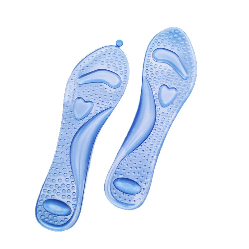 PU стелки за жени, 3/4 дължина, двойна аркова опора, силиконова подплата, удебелени за облекчаване на болката, масаж, сърдцевидна форма за високи токчета