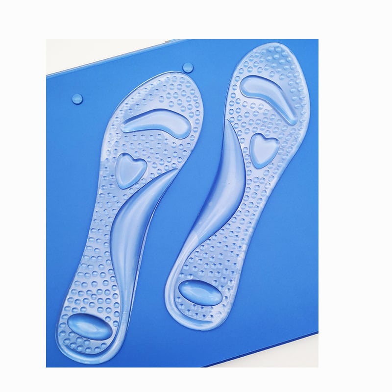 PU стелки за жени, 3/4 дължина, двойна аркова опора, силиконова подплата, удебелени за облекчаване на болката, масаж, сърдцевидна форма за високи токчета
