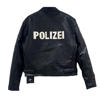 PU kožna jakna za muškarce, kratka, stojeći ovratnik, jednoredno kopčanje, s izšivenim detaljima