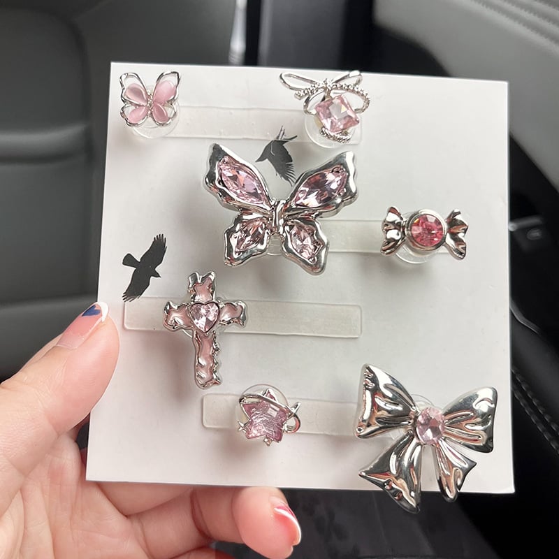 Метална декоративна катарама във формата на цвете и пеперуда за Crocs стил сандали — DIY аксесоари