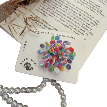 Ръчно изработени детски клипчета за коса с пайети и форма на цвете, мотив фойерверки, сладък корейски стил аксесоар за коса