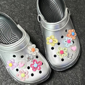 Pribor za obuću Crocs-stil sa želatinskim cvjetovima i dopamin motivom, DIY Carlochi dodaci za obuću, 2024 novost
