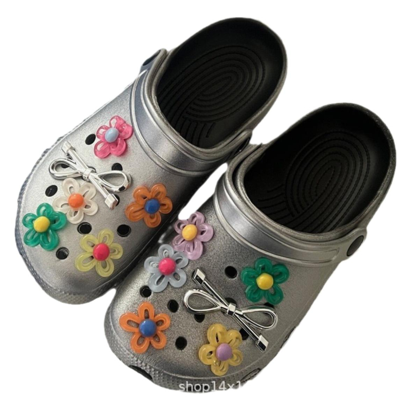 Pribor za obuću Crocs-stil sa želatinskim cvjetovima i dopamin motivom, DIY Carlochi dodaci za obuću, 2024 novost